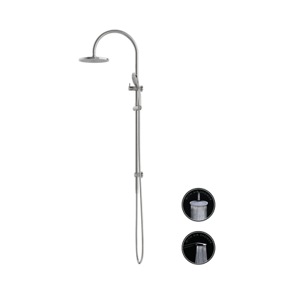 Opal Twin Shower With Air Shower Brushed Nickel