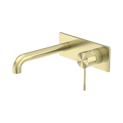 Opal Wall Basin/Bath Mixer 120mm Brushed Gold