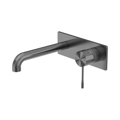 Opal Wall Basin/Bath Mixer 230mm Graphite
