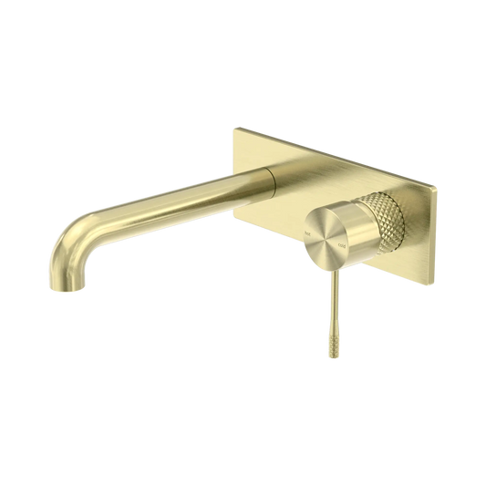 Opal Wall Basin/Bath Mixer 260mm Brushed Gold