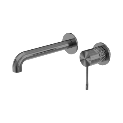 Opal Wall Basin/Bath Mixer Separate Back Plate 120mm Graphite