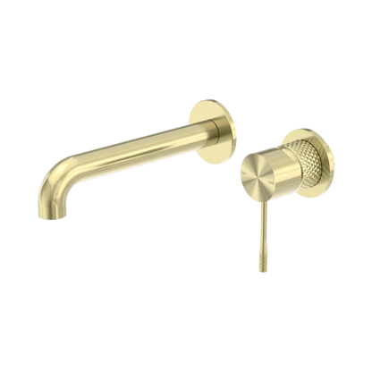 Opal Wall Basin/Bath Mixer Separate Back Plate 160mm Brushed Gold