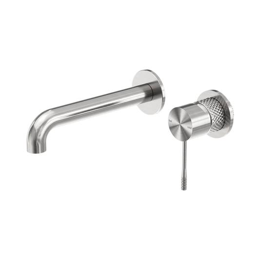 Opal Wall Basin/Bath Mixer Separate Back Plate 160mm Brushed Nickel