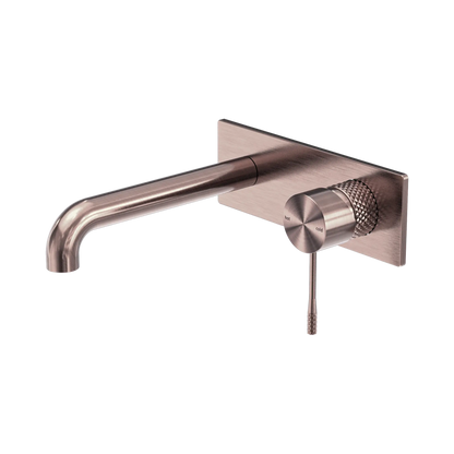 Opal Wall Basin/Bath Mixer 185mm Brushed Bronze