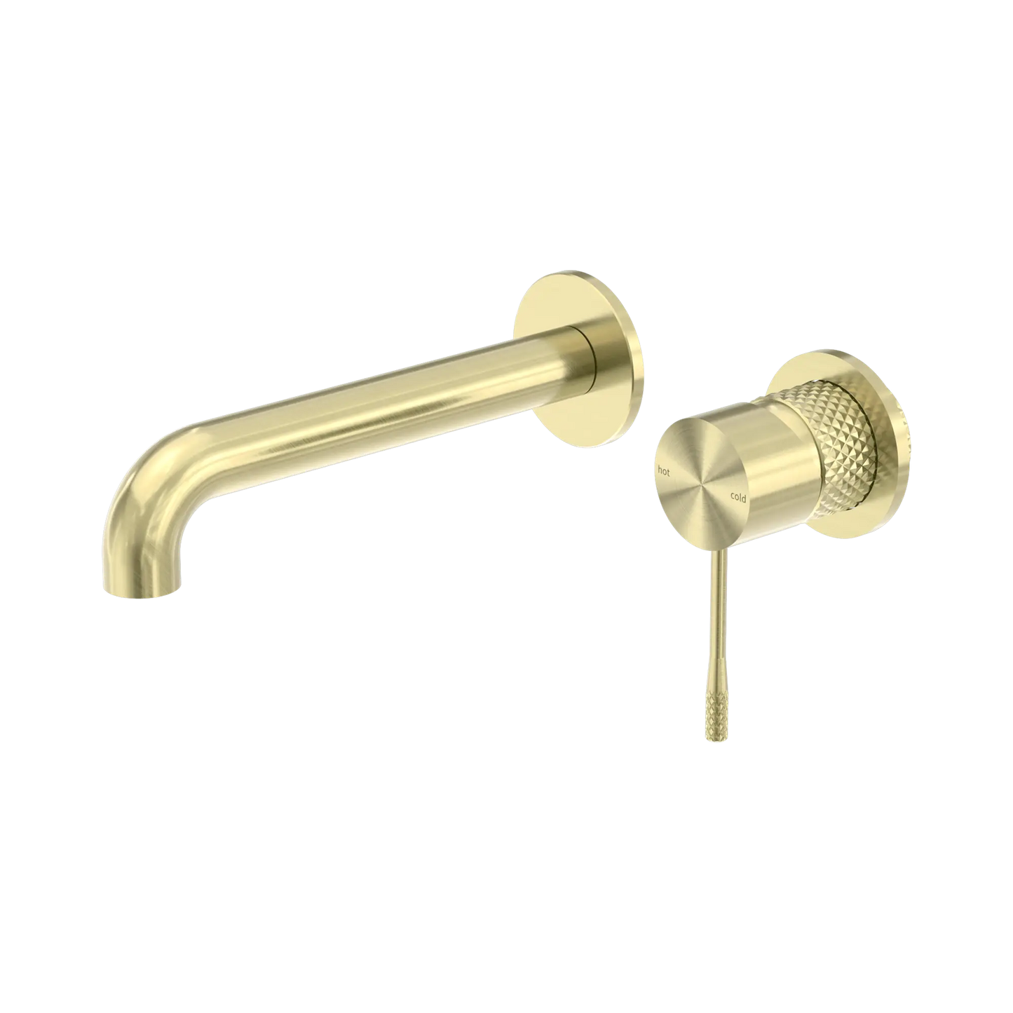 Opal Wall Basin/Bath Mixer Separate Back Plate 185mm Brushed Gold