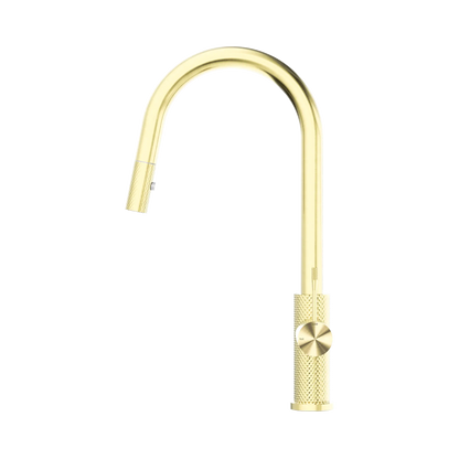 Opal Pull Out Sink Mixer With Vegie Spray Function Brushed Gold