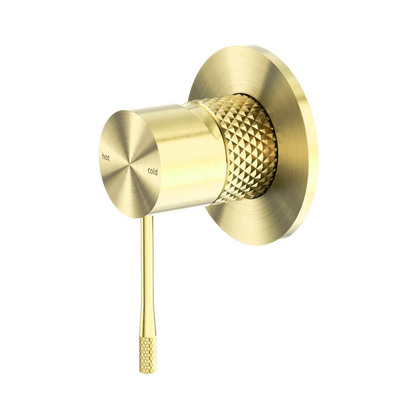 Opal Shower Mixer 80mm Plate Brushed Gold