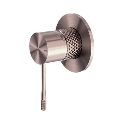 Nero Opal Shower Mixer 80mm Plate Brushed Bronze