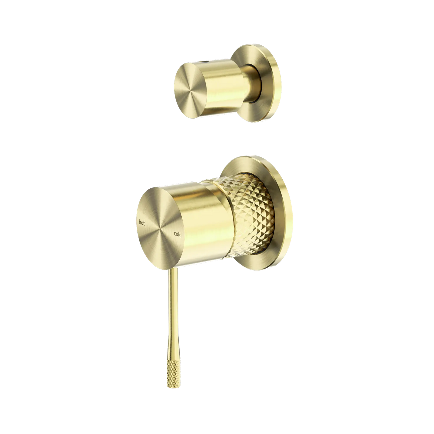 Opal Shower Mixer With Diverter Separate Plate Brushed Gold