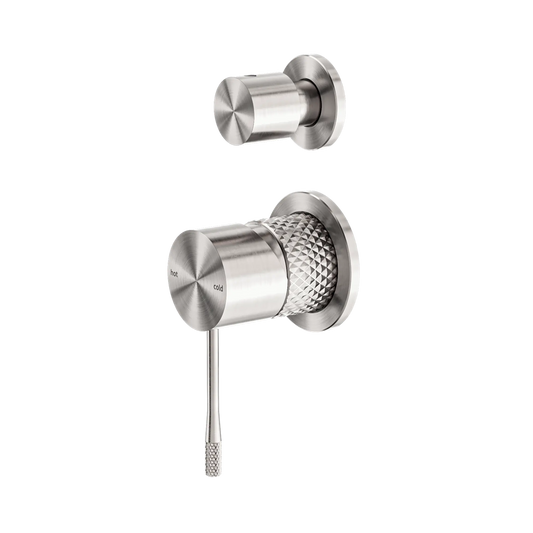 Opal Shower Mixer With Diverter Separate Plate Brushed Nickel