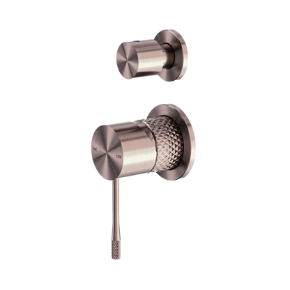 Opal Shower Mixer With Diverter Separate Plate Brushed Bronze