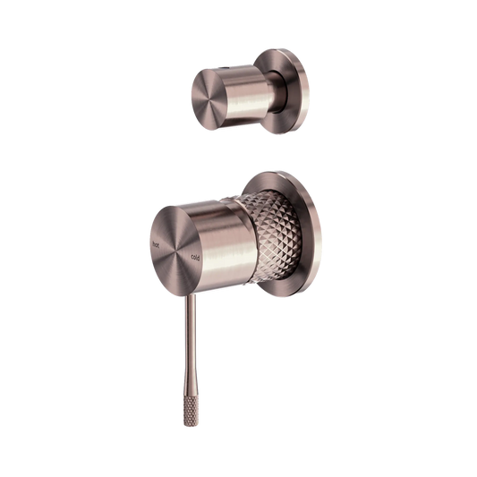 Opal Shower Mixer With Diverter Separate Plate Brushed Bronze