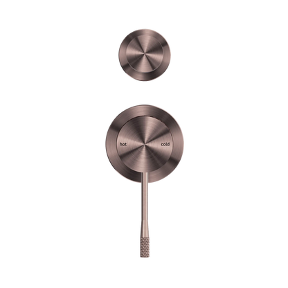 Opal Shower Mixer With Diverter Separate Plate Brushed Bronze