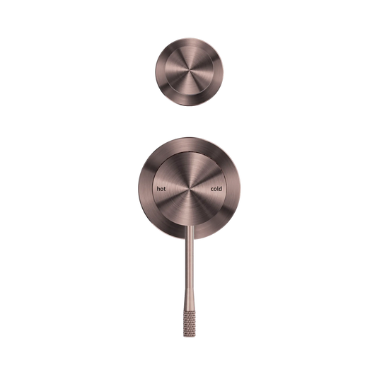 Opal Shower Mixer With Diverter Separate Plate Brushed Bronze