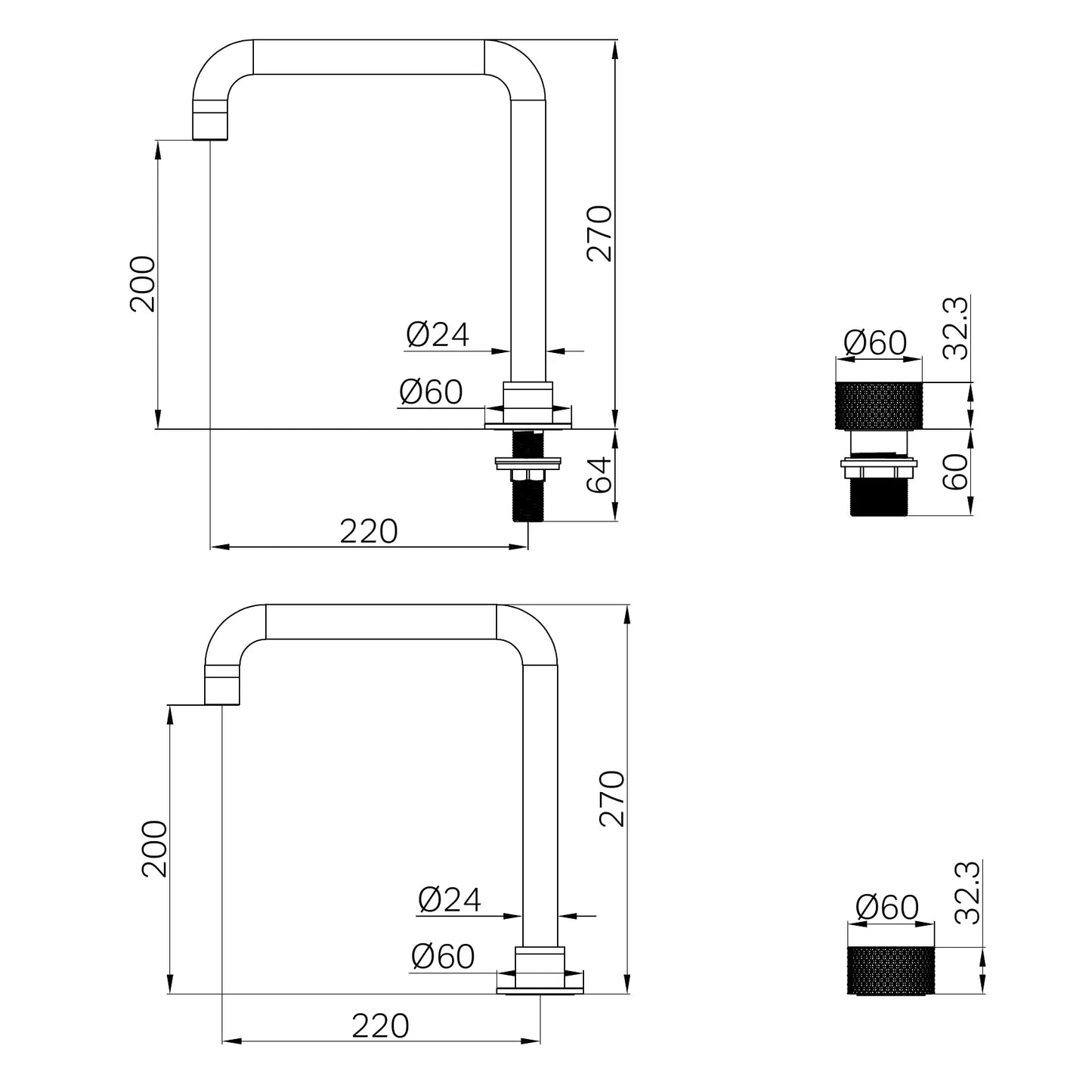 Opal Progressive Tall Basin Set Graphite