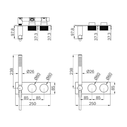 Opal Progressive Shower System Brushed Nickel