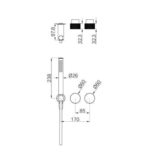 Opal Progressive Shower System Separate Plate Trim Kits Only Brushed Nickel