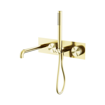 Opal Progressive Shower System With Spout 230mm Brushed Gold
