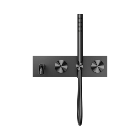Opal Progressive Shower System With Spout 230mm Graphite