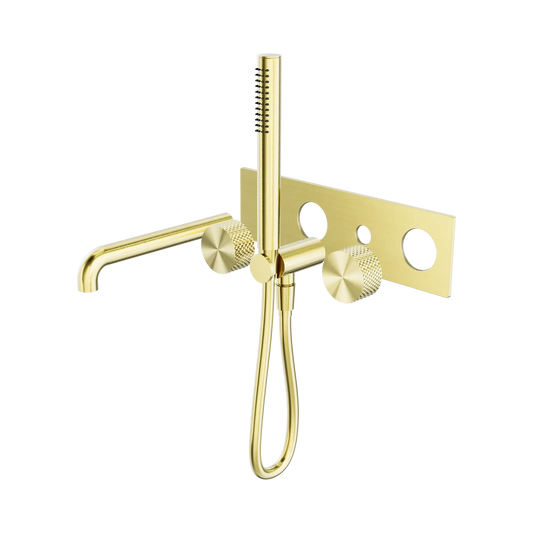 Opal Progressive Shower System With Spout 230mm Trim Kits Only Brushed Gold