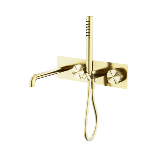 Opal Progressive Shower System With Spout 250mm Brushed Gold