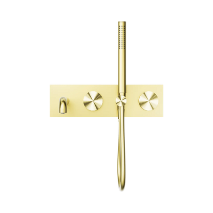 Opal Progressive Shower System With Spout 250mm Brushed Gold