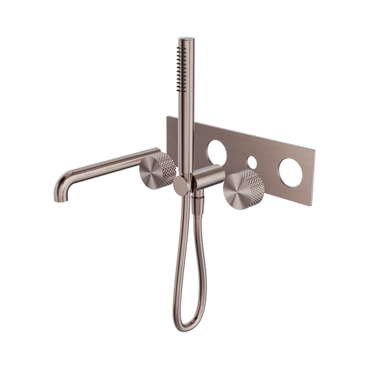 Opal Progressive Shower System With Spout 250mm Trim Kits Only Brushed Bronze