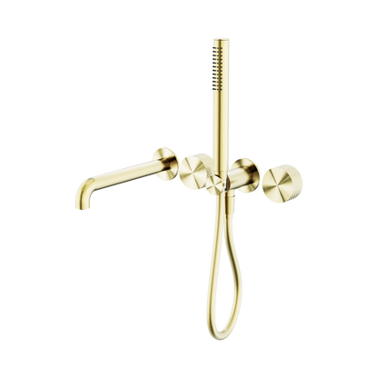 Opal Progressive Shower System Separate Plate With Spout 230mm Brushed Gold