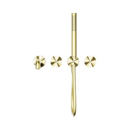 Opal Progressive Shower System Separate Plate With Spout 230mm Brushed Gold