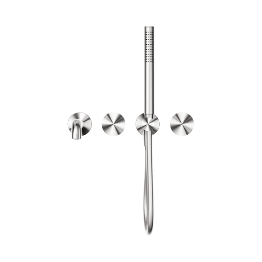 Opal Progressive Shower System Separate Plate With Spout 230mm Brushed Nickel