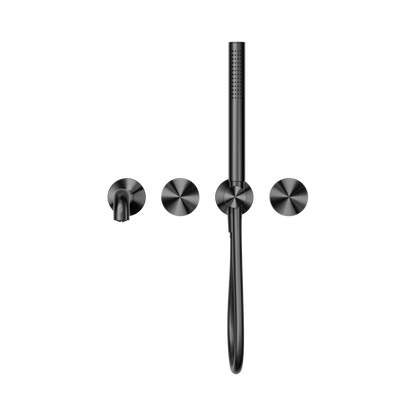 Opal Progressive Shower System Separate Plate With Spout 230mm Graphite