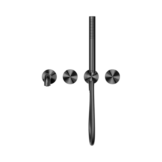 Opal Progressive Shower System Separate Plate With Spout 230mm Graphite