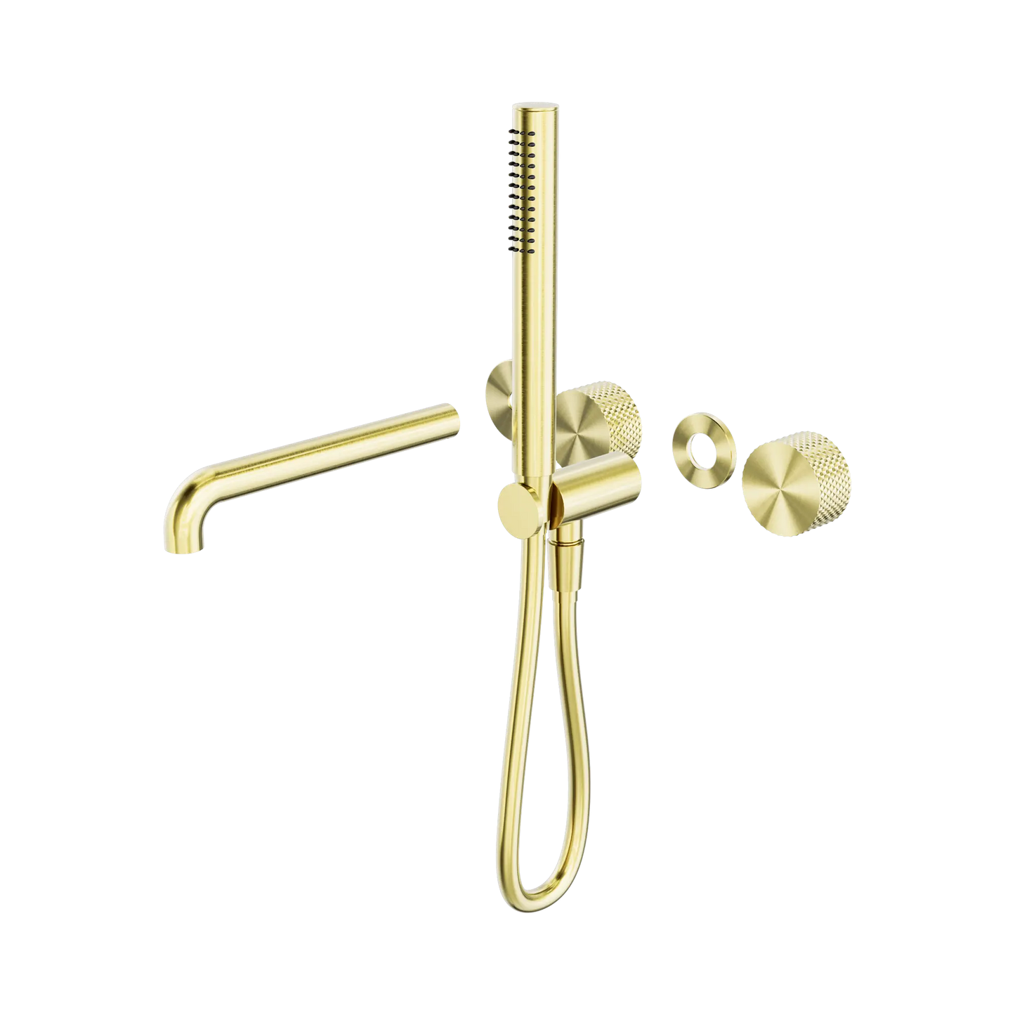 Opal Progressive Shower System Separate Plate With Spout 230mm Trim Kits Only Brushed Gold