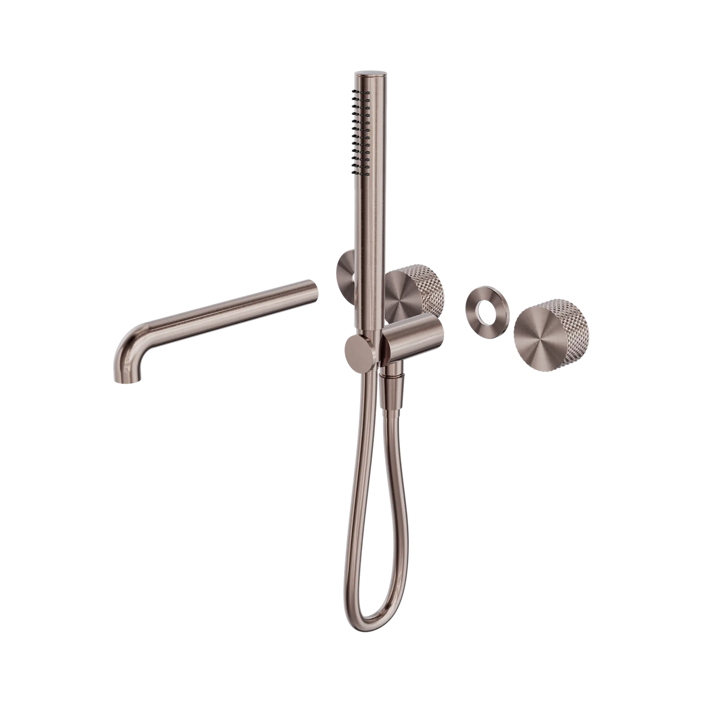 Opal Progressive Shower System Separate Plate With Spout 230mm Trim Kits Only Brushed Bronze