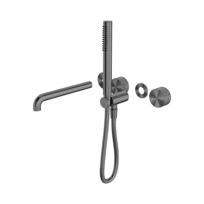 Opal Progressive Shower System Separate Plate With Spout 230mm Trim Kits Only Graphite