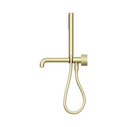 Opal Progressive Shower System Separate Plate With Spout 250mm Brushed Gold