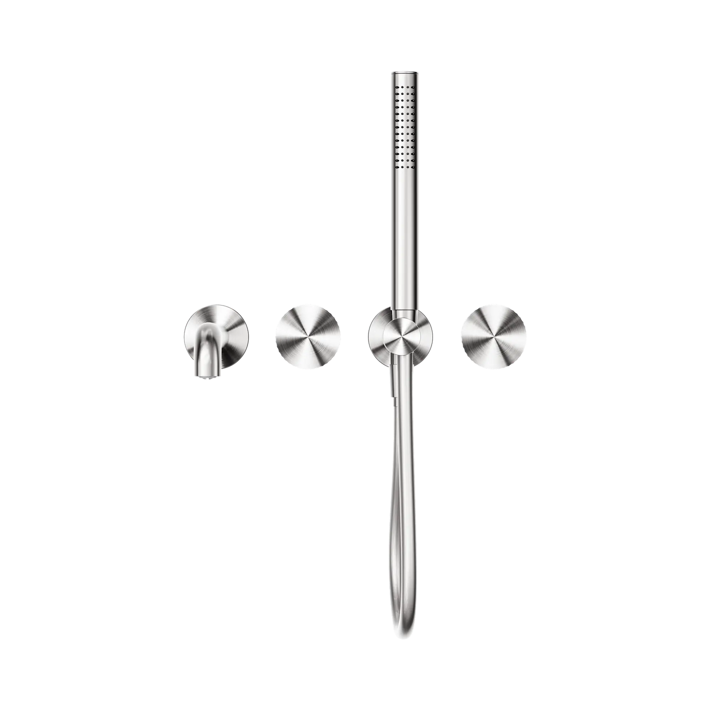Opal Progressive Shower System Separate Plate With Spout 250mm Brushed Nickel