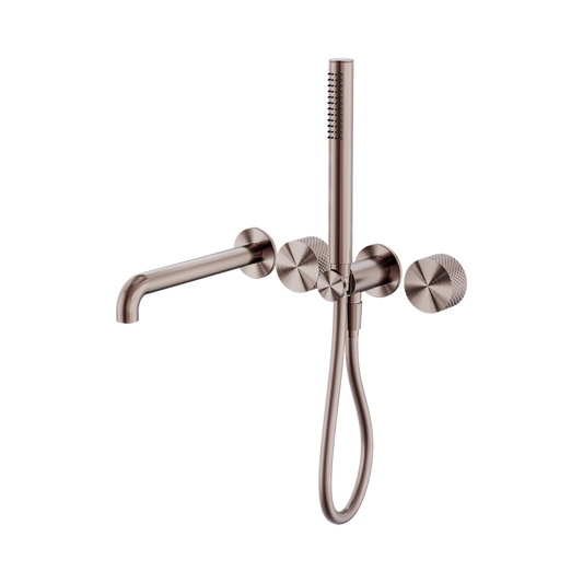 Opal Progressive Shower System Separate Plate With Spout 250mm Brushed Bronze