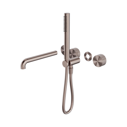Opal Progressive Shower System Separate Plate With Spout 250mm Trim Kits Only Brushed Bronze
