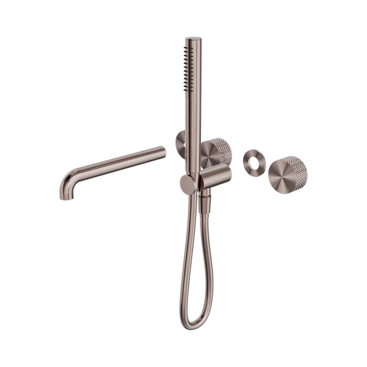 Opal Progressive Shower System Separate Plate With Spout 250mm Trim Kits Only Brushed Bronze