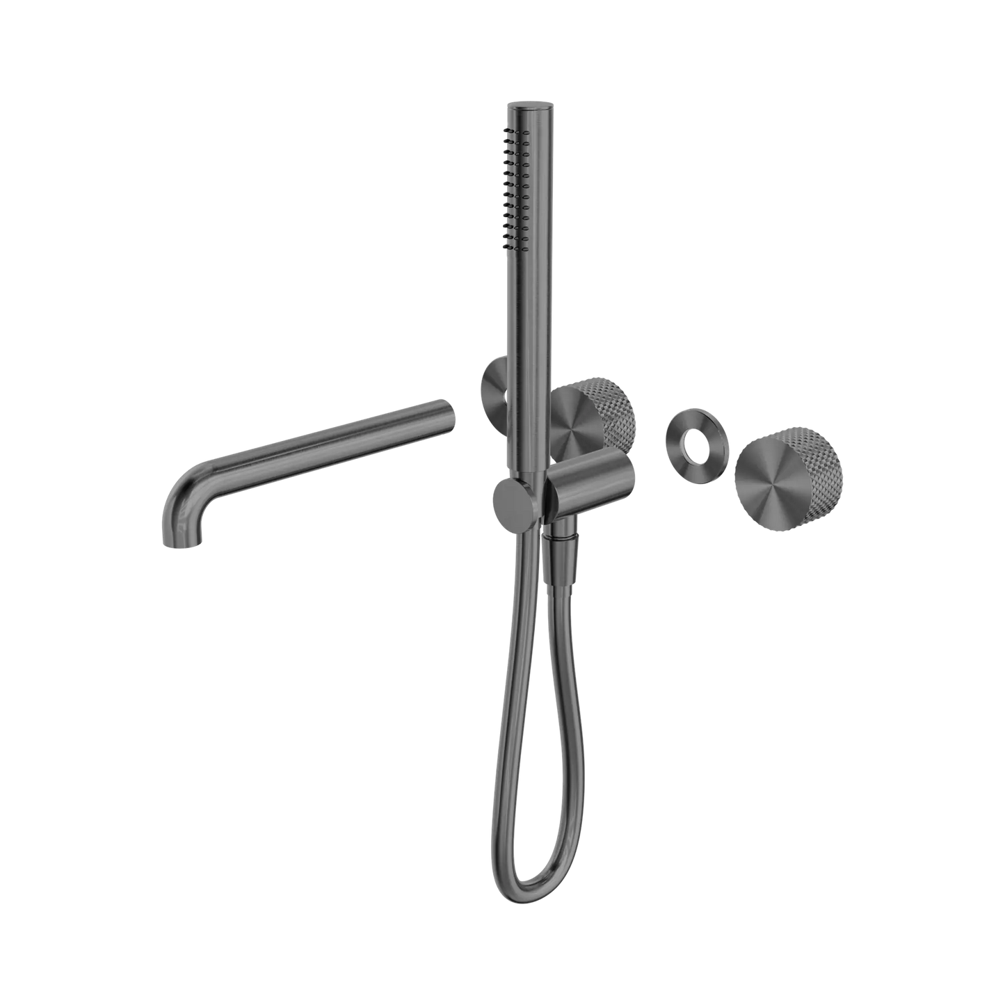Opal Progressive Shower System Separate Plate With Spout 250mm Trim Kits Only Graphite