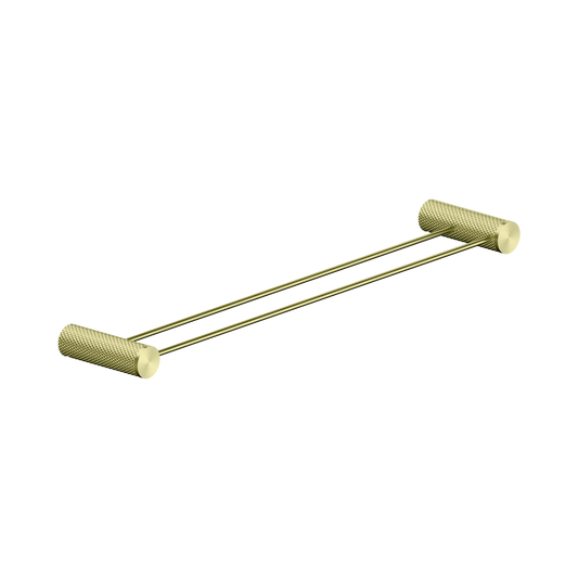 Opal Double Towel Rail 600mm Brushed Gold