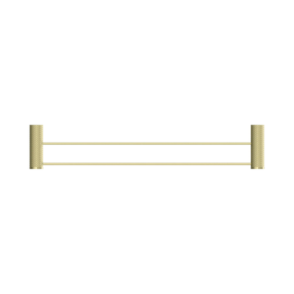 Opal Double Towel Rail 600mm Brushed Gold
