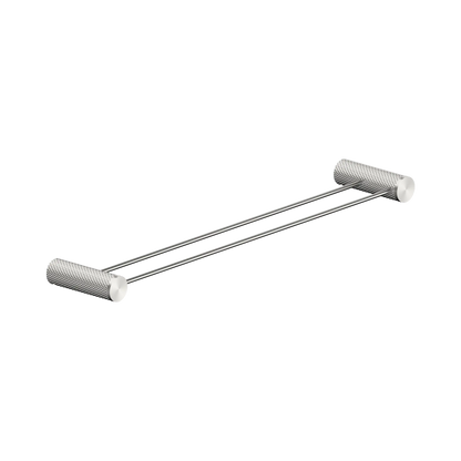 Opal Double Towel Rail 600mm Brushed Nickel