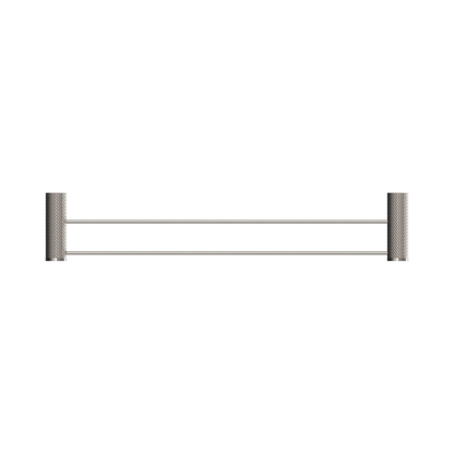 Opal Double Towel Rail 600mm Brushed Nickel