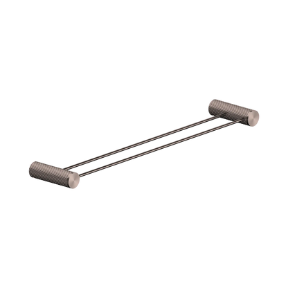 Opal Double Towel Rail 600mm Brushed Bronze