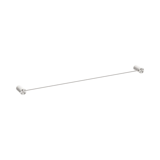 Opal Single Towel Rail 800mm Brushed Nickel