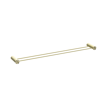 Opal Double Towel Rail 800mm Brushed Gold