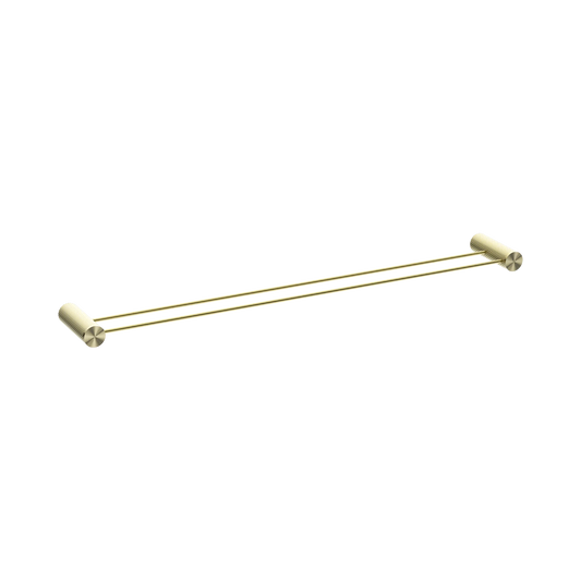 Opal Double Towel Rail 800mm Brushed Gold