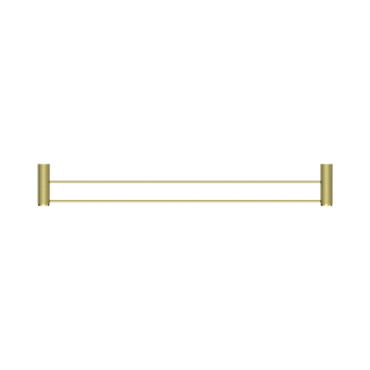 Opal Double Towel Rail 800mm Brushed Gold